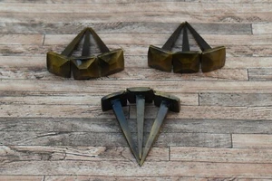 9p Vtg Wrought Iron Blacksmith Door Gate Hammered Stipple Bronze Painted Nail - Picture 1 of 10