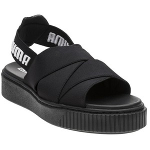 puma platform sandals black