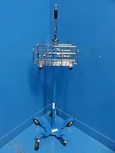 GE CRITIKON 2033297 DINAMAP PRO SERIES MONITOR BLUE STAND W/ BASKET ~15643 - Picture 1 of 12