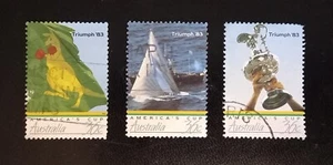 Complete Australia used stamp set: 1986 America's Cup Regatta - Picture 1 of 1