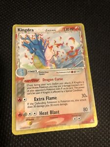 Moderately Played Kingdra - 10/110 - Holo Rare - Reverse Holo Pokemon Holon Phan