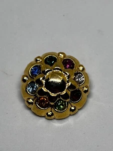Handcrafted Designer Button with Swarovski Crystal Embellishments - Picture 1 of 3