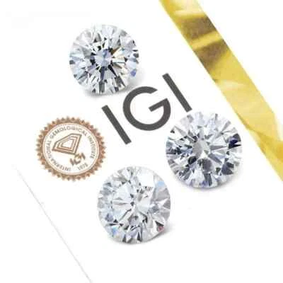 LAB LOOSE  IGI 3 CT Certified CVD Lab Grown Diamond Round Cut  diamond jewelry - Image 1 of 4