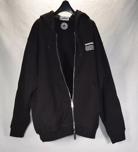 Dsquared2 Mens Fleece Sweatshirt Zip Up Hoodie Black 2XL New - Picture 1 of 6