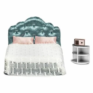 Schlafzimmer Lundby Puppenhaus Småland Doppelbett Regal Radio - Bild 1 von 1
