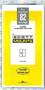Prinz Scott Stamp Mount 82/240 mm - CLEAR - Pack of 10 (82x240 82mm) STRIP 944 - Picture 1 of 3