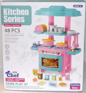 Little Chef MINI KITCHEN PLAY SET with accessories 10 1/2" high - Picture 1 of 2