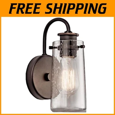 Montaje en pared industrial vintage - vidrio semillado transparente Foto 1 de 4