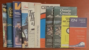 Vintage Canadian railroad EPHEMERA maps brochures timetables Ontario Alberta - Picture 1 of 5