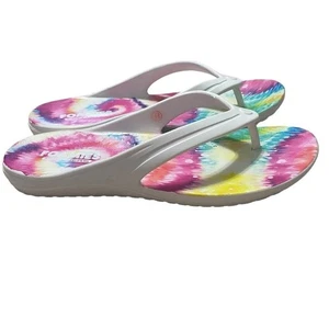Skechers Foamies Bay Breeze FlipFlop Sandalen Größe 9 neu mit Etikett Batik weiß - Bild 1 von 11