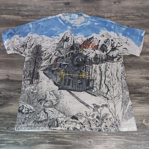 90's American Heritage Railroad White Pass Alaska Men's XL Shirt Single Stitch - Picture 1 of 14