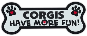 Dog Bone Shaped Magnets: Corgis Have More Fun! | Cars, Trucks, Mailboxes - Picture 1 of 1