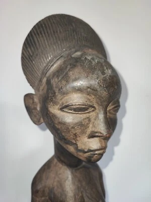 Art Africain Ancien Statue Baoulé  - Photo 1/4