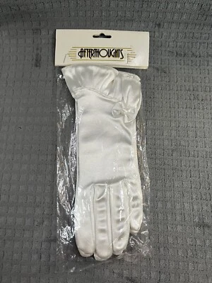 Guantes de ópera After Thoughts satinados formales elegantes adultos mujeres nuevos en paquete Foto 1 de 4