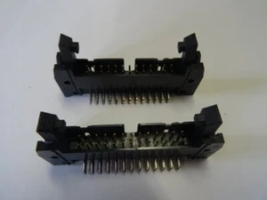 2 pcs Connecteur HE10 26 broches mâle à verrous coudé 90°, pas 2.54 mm - Imagen 1 de 3