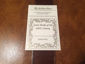 Easton Press (10) Book Plates Great Books 20th Century - Picture 1 of 1