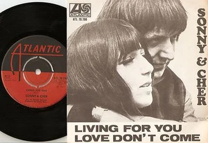 SONNY AND CHER LIVING FOR YOU & LOVE SWEDISH 45+PS 1966 MOD BEAT NORTHERN SOUL - Bild 1 von 2
