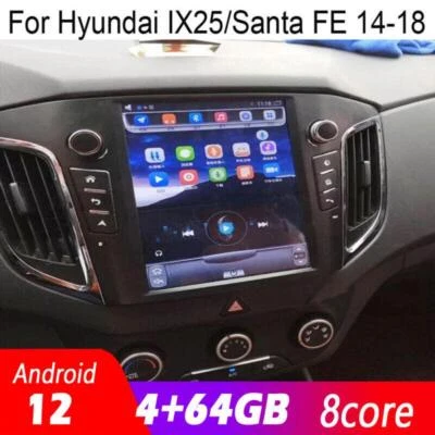 10.4" Touchscreen Radio Android Gps Navigation For Hyundai Ix25/santa Fe 14~18 - Image 1 of 4