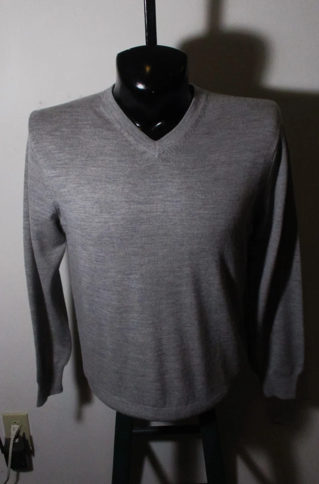 Suéter de lana merino 100% gris GARRET SCOTT Talla M Foto 1 de 4