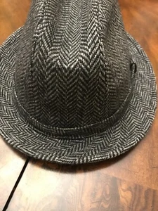 DORFMAN PACIFIC Fedora Wool Blend VINTAGE Grey Tweed Men’s MEDIUM - Picture 1 of 5