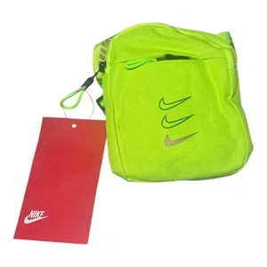 Nike Crossbody Travel Bag Neon Green Adjustable Strap 5x7 Shoulder Chest Bag - Picture 1 of 4