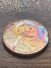 2016 P Lincoln Shield Cent Penny Actual Coin Jaw-Dropping Rainbow Tone!! Tk3768*