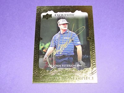 2014 Exquisite Golf JOHN PETERSON Gold Autograph PGA Golf NCAA Champ LSU Tigers - Image 1 of 2
