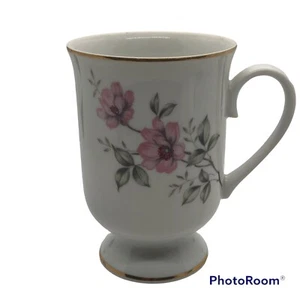 Twilight Rose Royal Domino Collection Japan Footed Porcelain Tea Cup Vintage - Picture 1 of 12