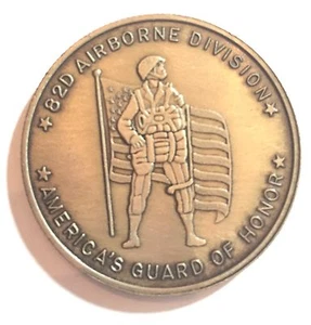 Moneda Desafío Ejército de Estados Unidos 82ª División Aerotransportada Combate Salto Alas - Imagen 1 de 2
