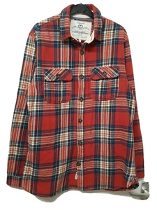Mens Checked Shirt Casual Pure 100% Cotton Long Sleeve Cherokee medium - Picture 1 of 4