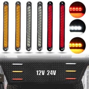 2X LED Trailer Truck 10" DRL Light Bar Brake Turn Signal Stop Tail Strip 12V-24V - Picture 1 of 24