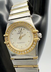18K Gold & Diamond Omega Constellation Quartz Wristwatch