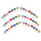 Metal Brads With Pearl Accent - 50Pcs Craft Fasteners For Embellishments!