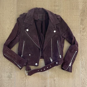Women's Blank NYC Women's Burgundy Jacket Genuine Suede Size XS - Picture 1 of 5