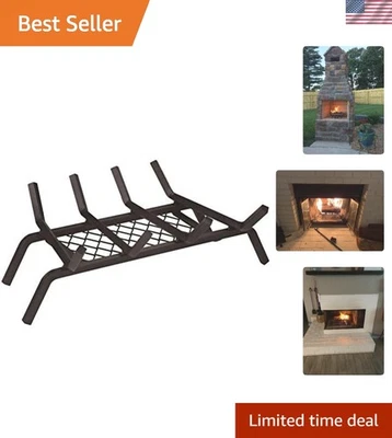 Rejilla de chimenea de hierro fundido de alta resistencia de 18 pulgadas con retenedor de brasas para incendios calientes Foto 1 de 4