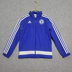 Chelsea FC Fußball Soccer Trainingsjacke Adidas Jugend 9-10 blau Full-Zip England - Bild 1 von 19