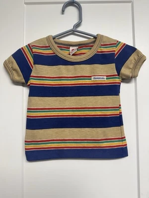 Rayas horizontales manga corta vintage años 70 niños pequeños talla 2 Foto 1 de 4