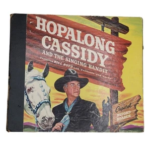 Capitol Record Hopalong Cassidy & The Singing Bandit Geschichtenbuch mit Schallplatten 1950 - Bild 1 von 14
