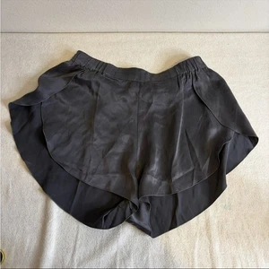 Lunya Washable Silk Pajama Shorts Deep Gray Womens Size XS - Picture 1 of 6