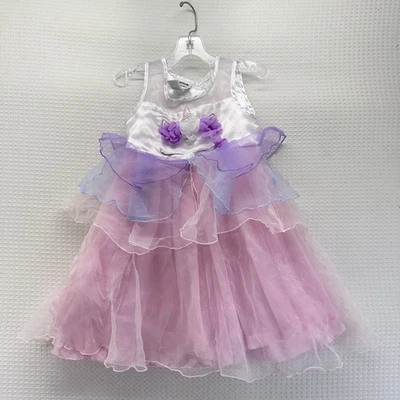 Vestido de fiesta Blueberi Boulevard niñas unicornio tul sin mangas talla 4t Foto 1 de 3
