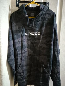 Speed Society Black Camo Hoodie/ Pullover Sweatshirt Size L - Picture 1 of 7