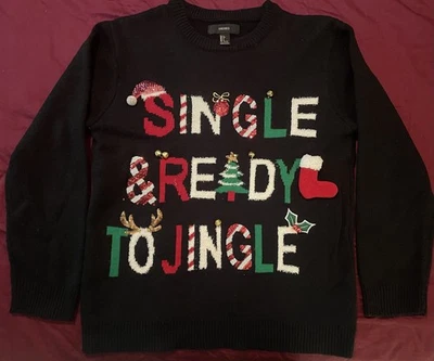 Suéter FOREVER 21 Único y Listo para Tintinear Feo Navidad L Campanas Lentejuelas Foto 1 de 4