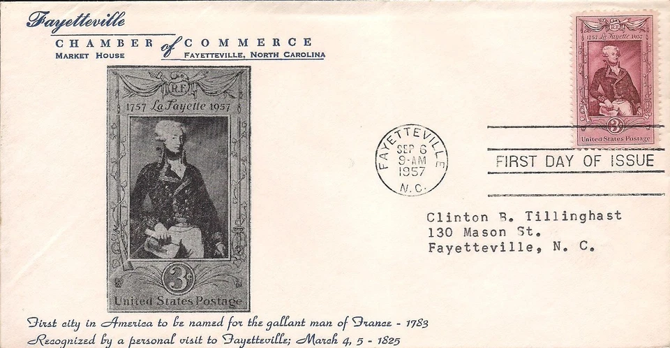 1097 La Fayette- (Mellone's #10) Fayetteville Chamb/Comm. First Cachet- sealed - Image 1 of 1