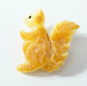 USA KIZIMA Handmade Baltic Amber Brooch Squirrel Gift - Picture 1 of 4