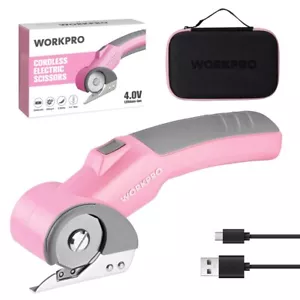 WORKPRO 4.0V Cordless Electric Scissor Rotary 280RPM Cutter Rechargeable Shears - Picture 1 of 12