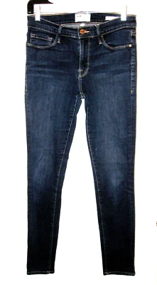 FRAME DENIM JEANS LE SKINNY DE JEANNE SZ 28 X 28" DARK WASH STRETCH EUC - Image 1 of 4
