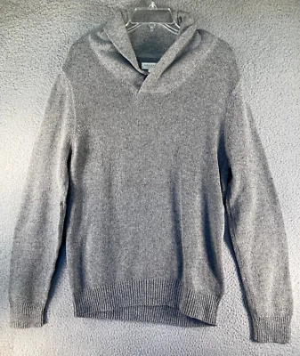 Suéter Pullover Sonoma Para Hombre Mezcla Algodón/Lana Talla Mediana Gris Manga Larga Foto 1 de 4