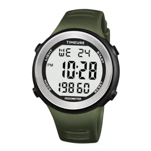 Mens Pedometer Watch for Walking Step Counter Watch No Charging, No App green - Picture 1 of 7