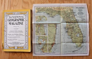 National Geographic January 1930 & Map; Florida; Fountain of Youth; Ancient Ur - Imagen 1 de 24