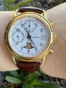 Mondia Chronograph Valjoux 7768 Watch 0038 Manual Mens 37mm Swiss - Picture 1 of 14